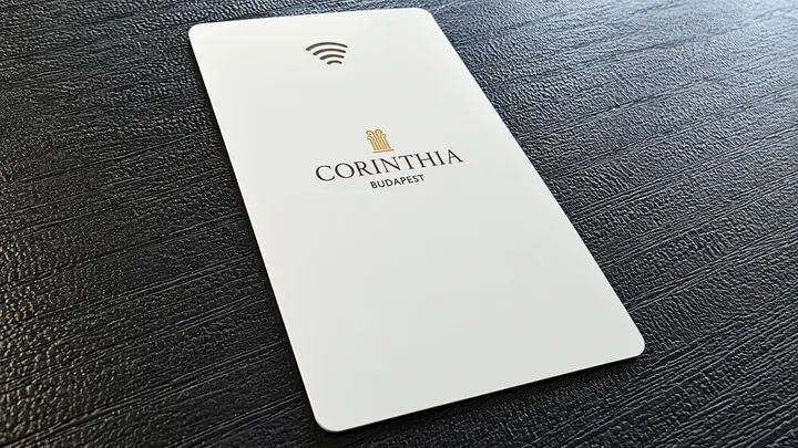 Cartão-chave Corinthia Budapest produzido pela ActiveCard