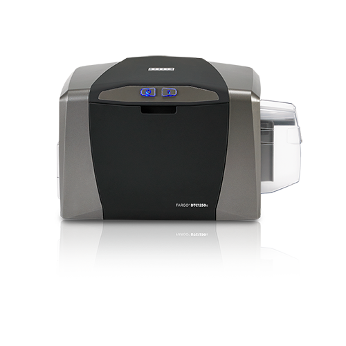 Impressora de cartões PVC HID Fargo DTC1250e sem bandeja de saída de cartões