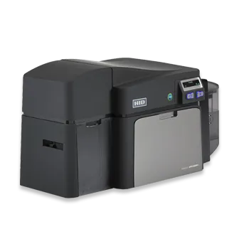 Impressora de cartões PVC HID Fargo DTC4250e vista na diagonal