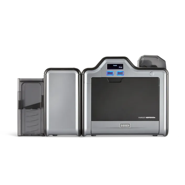 Impressora de cartões PVC HID Fargo HDP5000e vista de frente